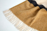 MARILYN Yellow Cream Black Stripe Wool Blanket by Avdan