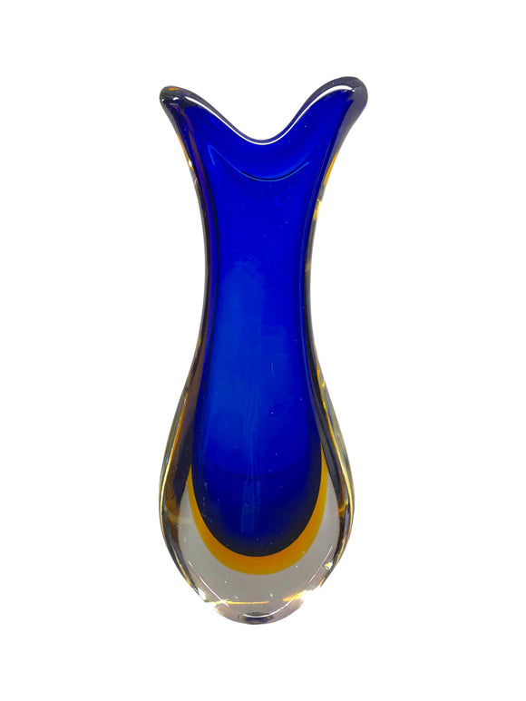 Deep Blue Murano Vase