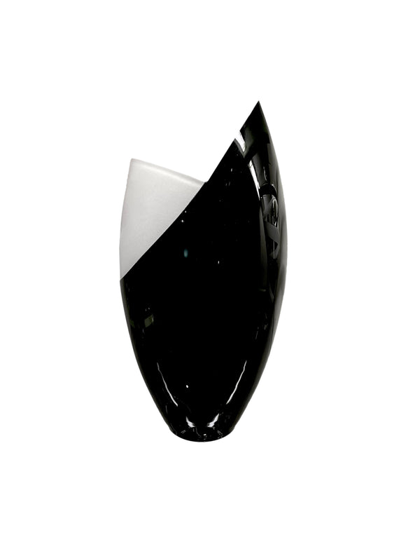 Murano Glass Black and White Vase